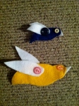 Felt birds. Different sizes and colors!